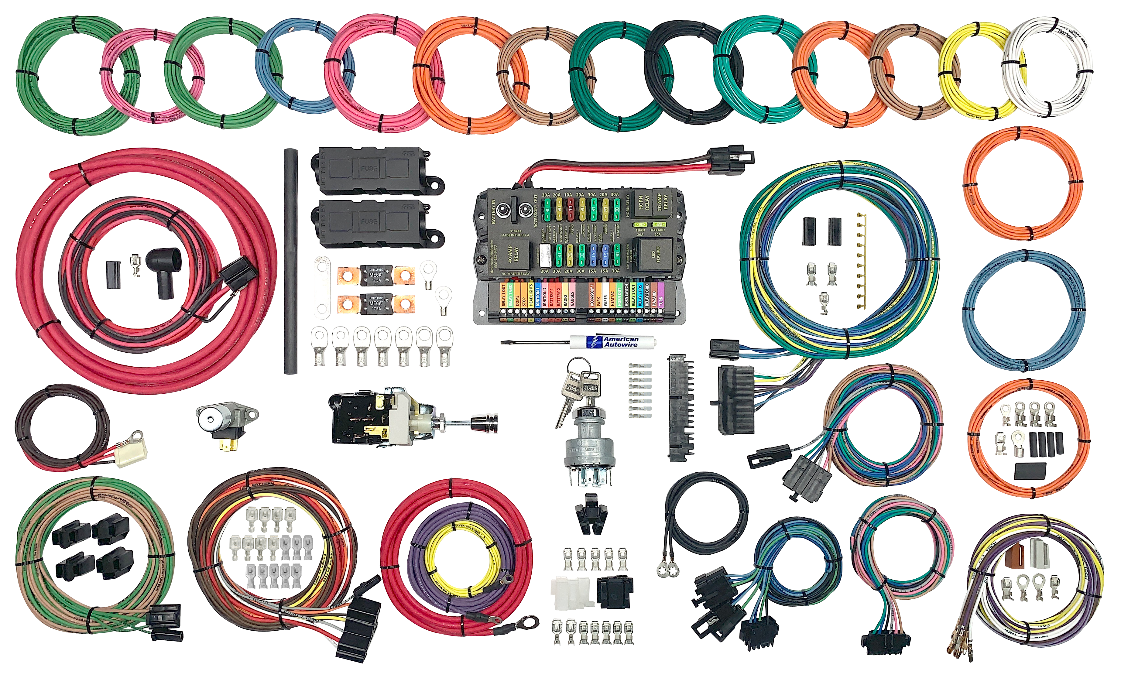 American Autowire 510008 パワープラス 20 統合ヒューズボックスシステム