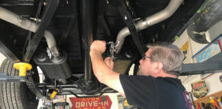 01 Custom exhaust system from Speedway Motors and magnaflow mufflers