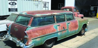 01 1955 Chevy Wagon ready for Spare Tire Delete