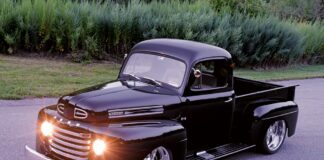 01 1950 Ford F-1 powered by a Cummins 4BT Turbo Diesel paired to a T56 6 Speed Transmission