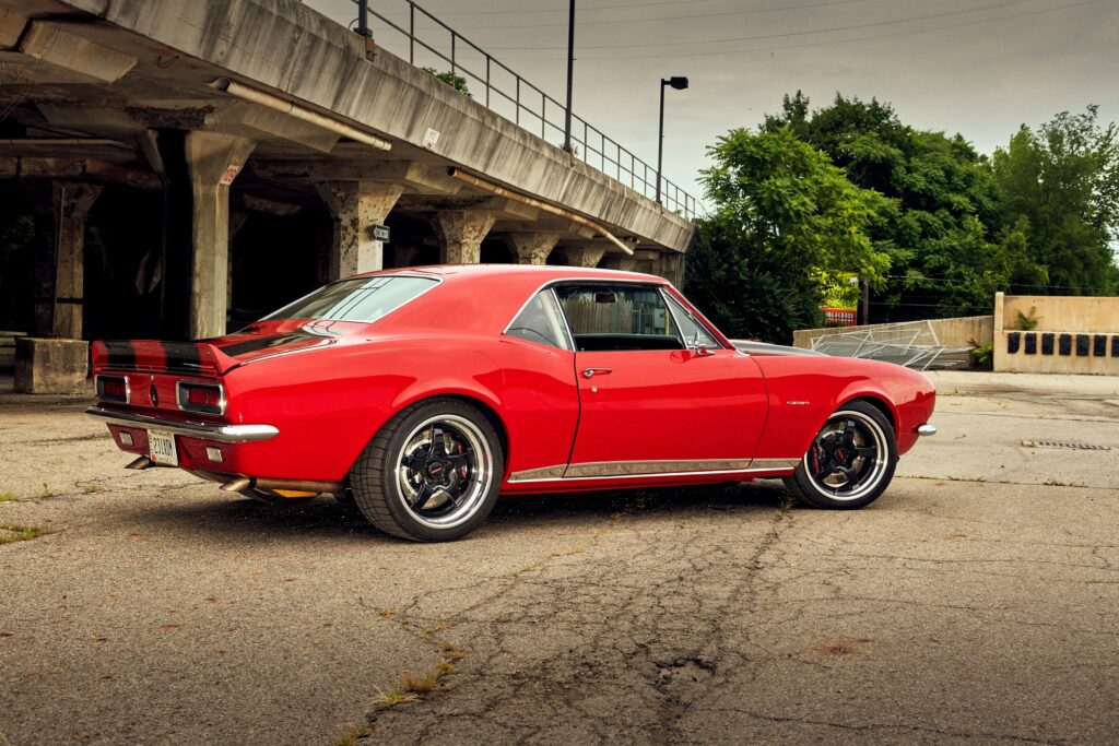 004 1967 Pro Touring Red Camaro RS SS fly by