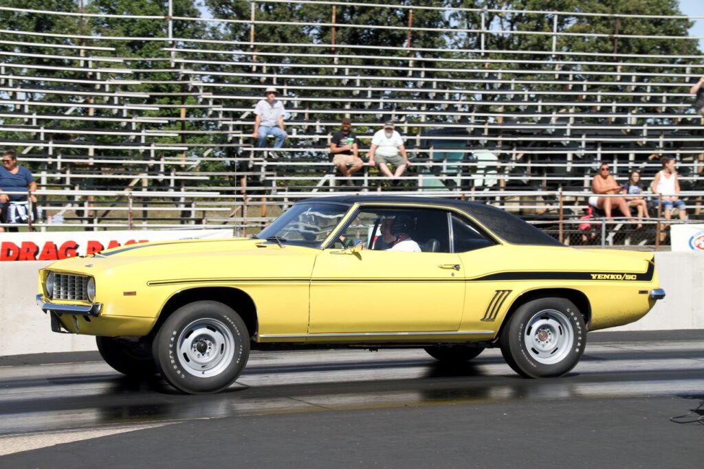 009 2021 pure stock drags yellow 69 Yenko Camaro