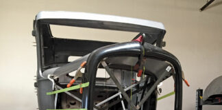 01 The model A coupe has a center line running from front to back to assess squareness