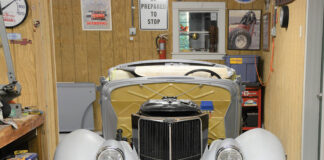 01 The ’36 Ford lends itself to early customizing trends and few things have a more dramatic effect than eliminating the stock headlights in favor of a pair of ’41 Chevy truck lights