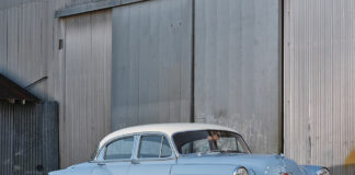 01 This 1954 Chevy 210 4-Door Sedan denim blue and creme brule