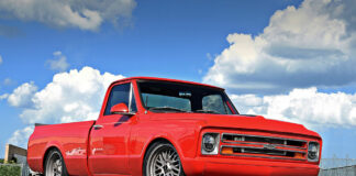 01 The 1968 C10 is riding on 607 Ridler wheels