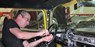 01 Free DesFosses of Hot Rods by Dean handled the swap out of the stock gauge panel for the new Bel Era III