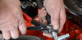 01-easily used tools make the Vintage Air E-Z Clip Refrigerant Hose Kit a quick project