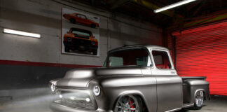 03-Monik 1956 Chevy 3100 truck custom grille Budnik Wheels House of Kolor silver