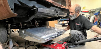 01 Geoff Jones at Hot Rods By Dean prepping our fuel tank from CPP