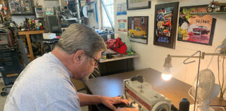 01 John Winter decided to tackle upholstering his hot rods at home with excellent results