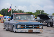 01 slammed chevy c10 with a nice layer of patina at the southeastern nationals