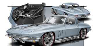1966 Corvette Rendering by Tavis Highlander