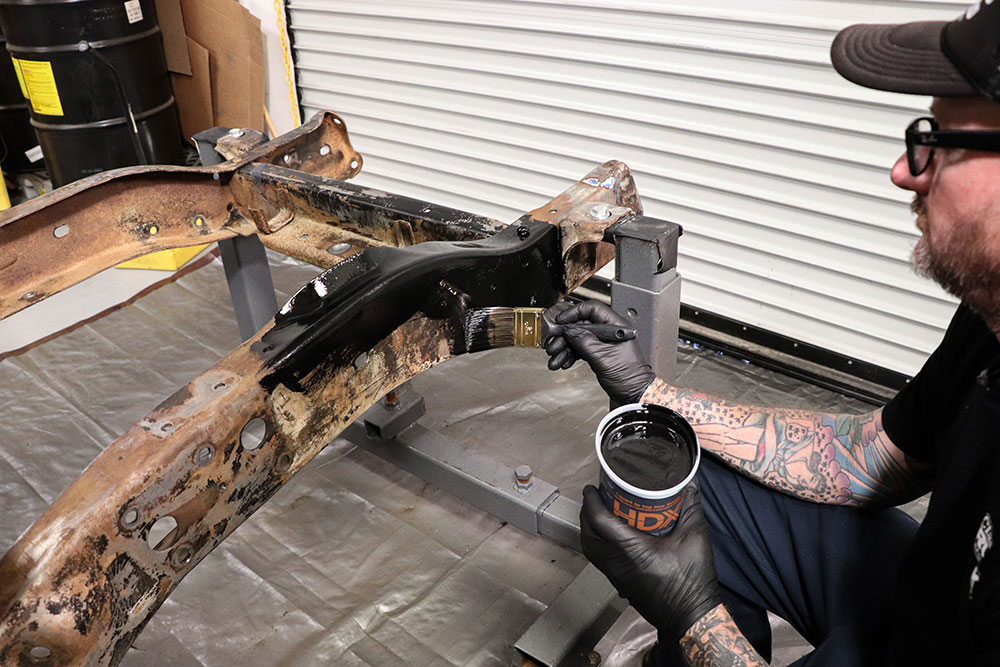 How to Apply POR-15  RUSTED FRAME RESTORATION 