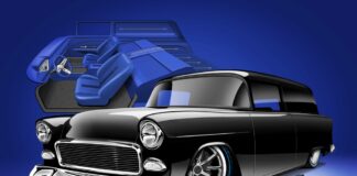 001 tavis highlander 1955 chevy sedan dellivery rendering