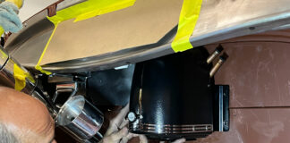 01 Geoff Jones of Hot Rods by Dean is reading the installation instructions of the Vintage Air Streamline Heater