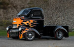01 COE truck with captivating flame paint job