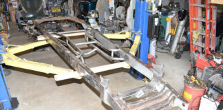 01 This is the first series ’55 Chevrolet pickup frame that will be the foundation of a ’52 pickup