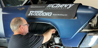 01 Gary Nelson overseeing the coilover installation on a 69 Chevelle
