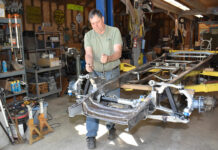 01 Paul Wilson installing Flat Out Engineering s Corvette C4 front suspension on a Chevy truck frame