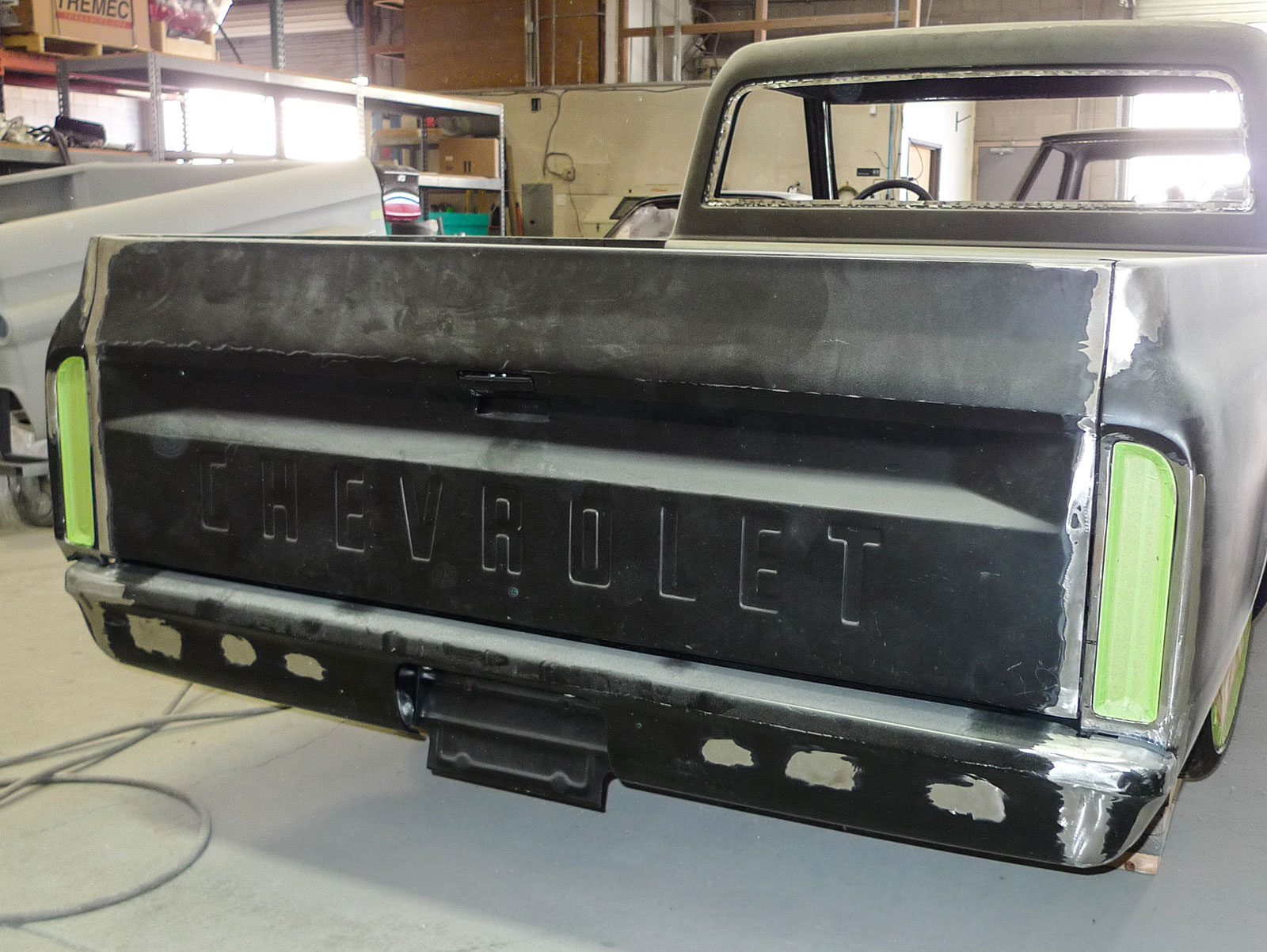 16 rear bumper assembly on a vehicle at Premier Street Rod demonstrating the company s attention to detail