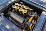 012 High angle engine shot custom 1967 Corvette gold accents black engine block