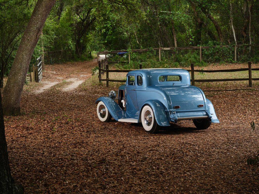 Unmistakable Custom Interiors Reference: Unmistakable Bahama Blue Deuce Coupe