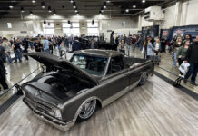 1 dark gray and silver 1967 c10 front three quarter view