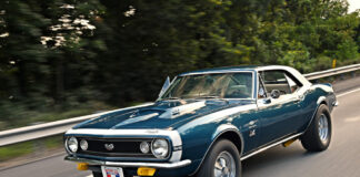 001 driving down highway 1967 camaro