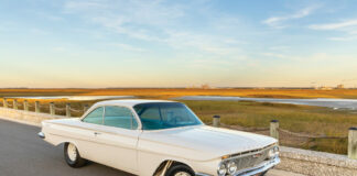 002 1961 Biscayne on a coastal road side view