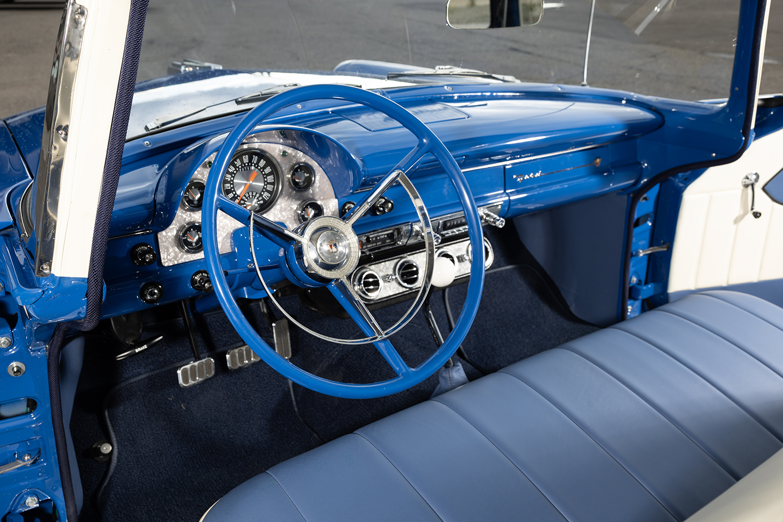 13 Color matched steering wheel on this vintage wagon