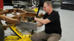 01 Installing C10 frame bracket during classic truck restoration project