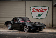 001 1966 Chevrolet Corvette black with red interior custom restomod