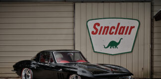 001 1966 Chevrolet Corvette black with red interior custom restomod