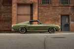 01 1967 Ford Mustang Fastback olive green profile view custom wheels Wilwood brakes classic muscle stance