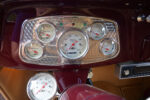 09 1933 Ford Cabriolet dashboard with machine turned aluminum gauge panel vintage style gauges and chrome bezels