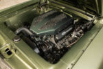 13 1967 Ford Mustang Fastback engine compartment showcasing the Ford Racing valve covers and custom intake mesh cover