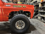 20 1979 GMC K2500 with aggressive Atlas tires and custom fender cuts for maximum off road clearance