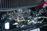 22 Detailed view of the carburetor on the 1932 Ford Coupe with Lokar throttle linkage