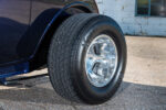 25 Rear Hoosier tire on 1932 Ford Coupe with polished aluminum wheel