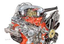 001 1970 Chevrolet LT 1 350ci V8 engine with Holley carburetor and aluminum intake manifold