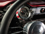 012 1955 Chevrolet Bel Air dashboard with tachometer chrome accents and American flag gauge details classic customization