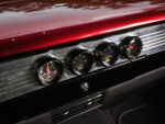 014 1955 Chevrolet Bel Air center dash with AEM fuel pressure gauge and custom chrome instrumentation classic hot rod style