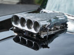 018 1955 Chevrolet Bel Air massive polished supercharger sitting boldly on the hood for a powerful street machine vibe