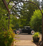 02 1932 Ford Coupe flathead V8 engine with polished intake stacks and custom headers classic build