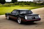 07 1985 Chevy Monte Carlo rear view black paint red pinstripe chrome wheels custom SSRT badge