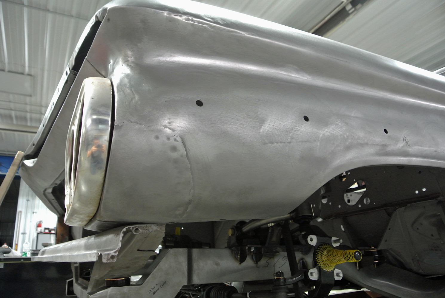 07 Custom rear quarter panel work on a 1959 Chevy Impala showing refined welding and shaping