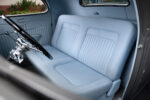 08 1936 Ford Coupe interior light blue upholstery bench seat classic door panels clean craftsmanship