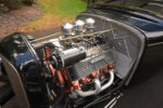 11 1932 Ford Coupe flathead V8 with triple Stromberg carburetors polished air cleaners detailed fuel and ignition system