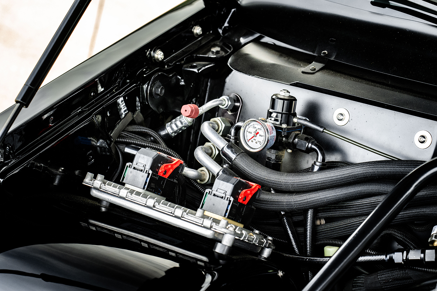 13 Close up of supercharger 1985 Chevy Monte Carlo custom engine chrome detailing performance parts